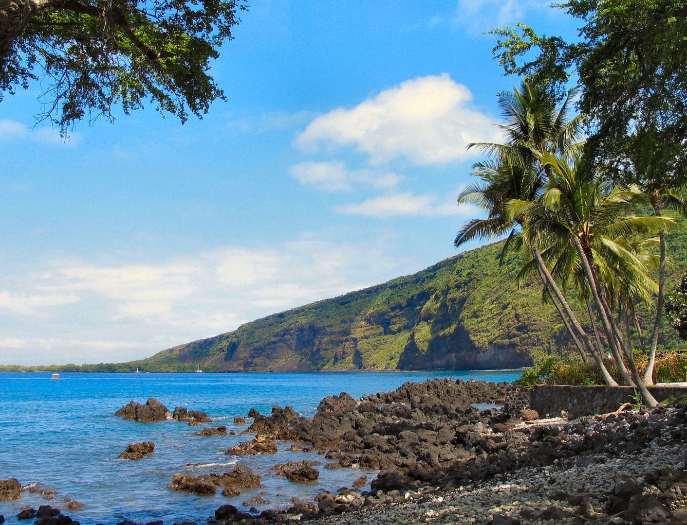 A rocky shore in Hawaii