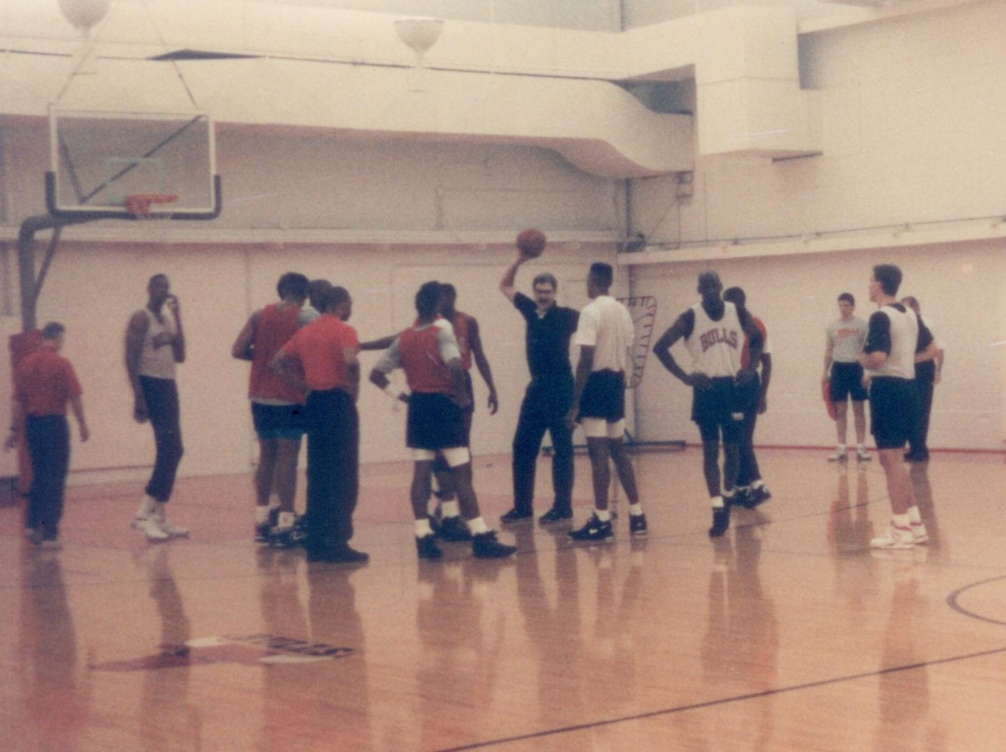 NBA players practicing