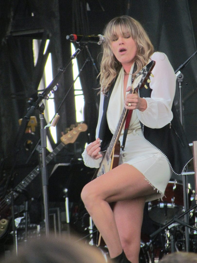 Grace Potter playing her guitar